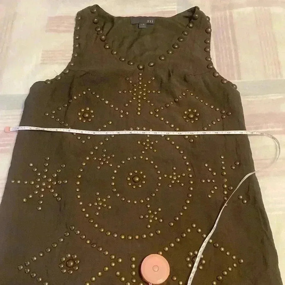 Long size No sleeve summer blouse olive 🫒 color  Perfect condition - Picture 4 of 5